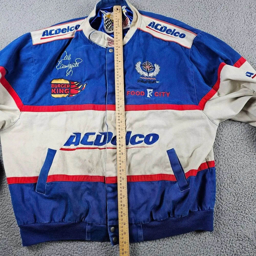 Vintage Jeff Hamilton Dale Earnhardt Jr Jacket Mens 2XL #3 Distressed Nascar 90s